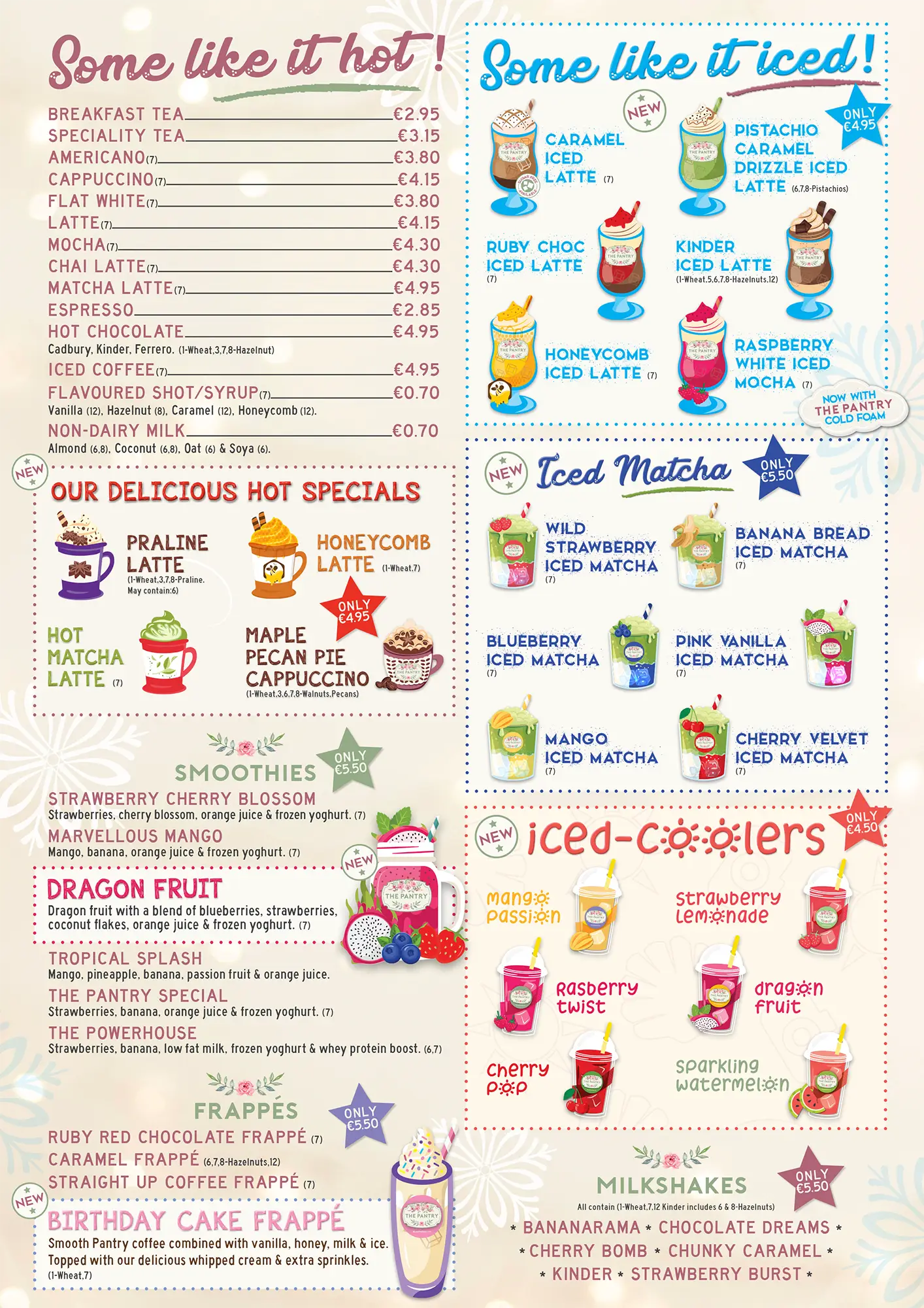 drinks menu