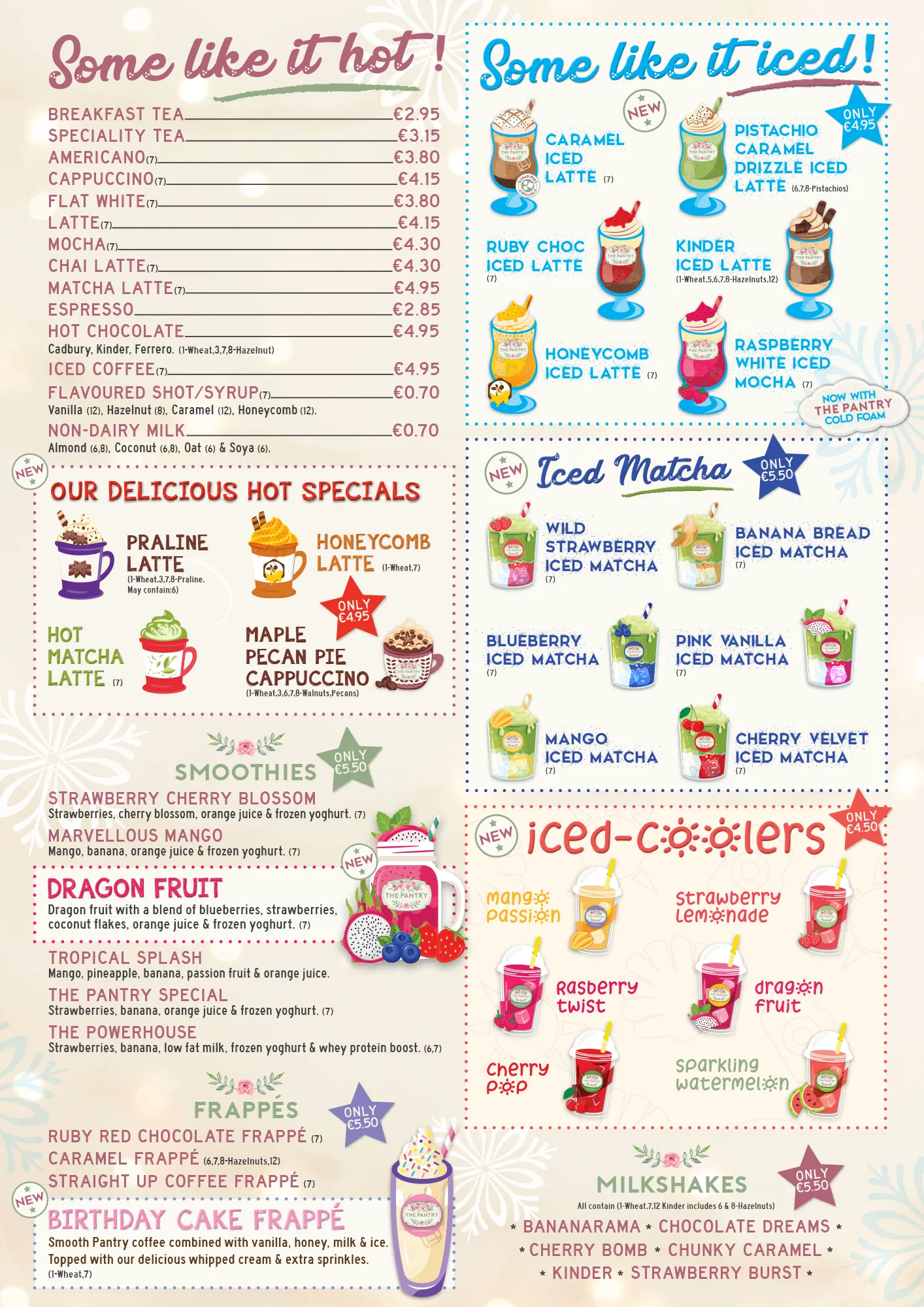 The Pantry Master Menu